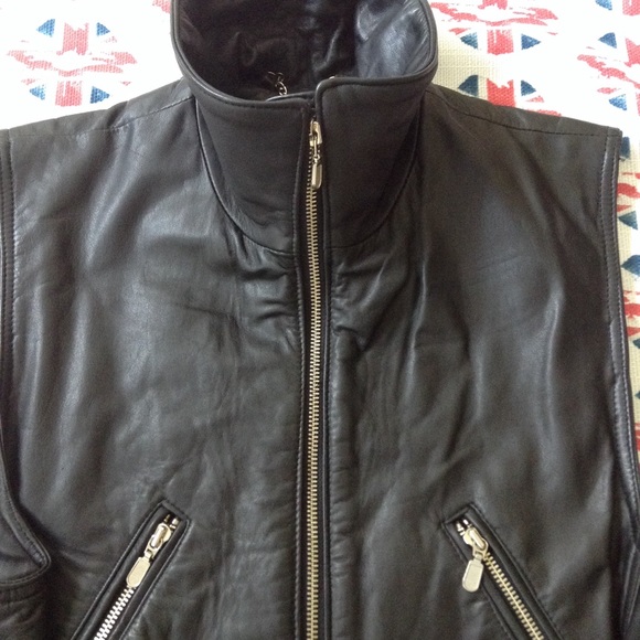 Leather Moto Vest - Picture 3 of 7